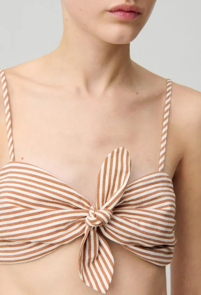 Claudie Pierlot Striped Bandeau Top Dualcolor Women Tops And Shirts