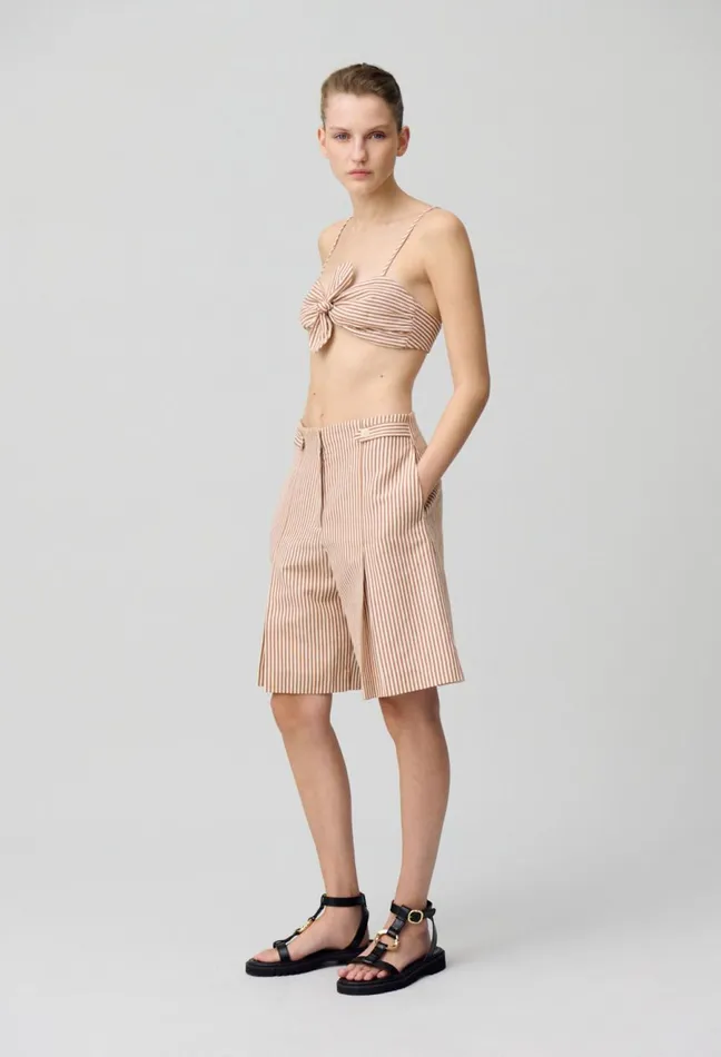 Claudie Pierlot Striped Bandeau Top Dualcolor Women Tops And Shirts Claudie Pierlot Striped Bandeau Top Dualcolor Women Tops And Shirts