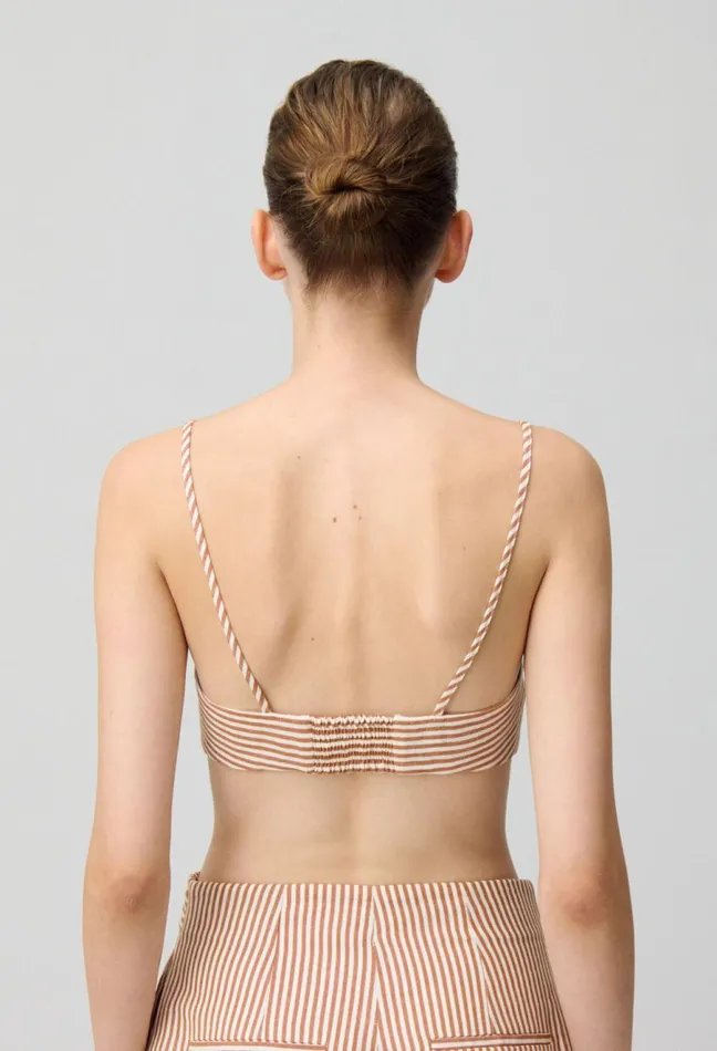 Claudie Pierlot Striped Bandeau Top Dualcolor Women Tops And Shirts Claudie Pierlot Striped Bandeau Top Dualcolor Women Tops And Shirts
