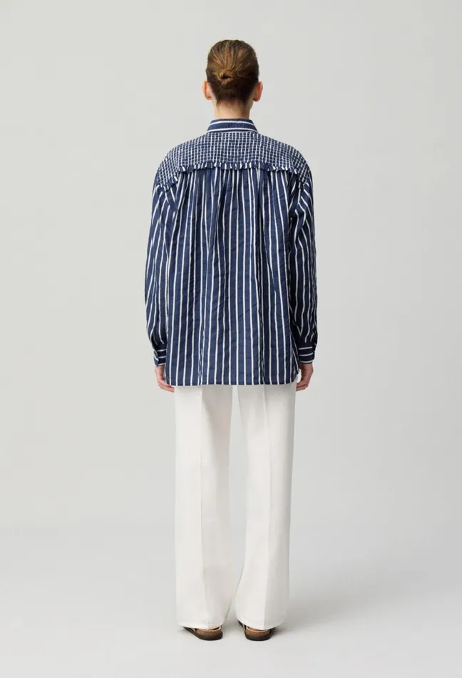 Claudie Pierlot Striped Fluid Shirt Dualcolor Women Tops And Shirts