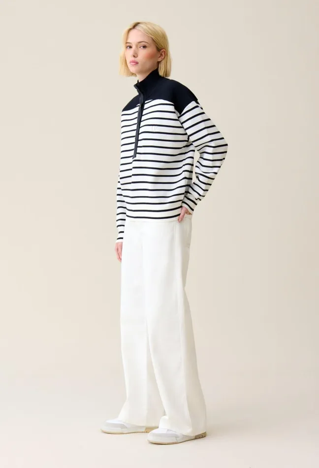 Claudie Pierlot Sweatshirt Minimum Marinire Dualcolor Women Sweatshirts
