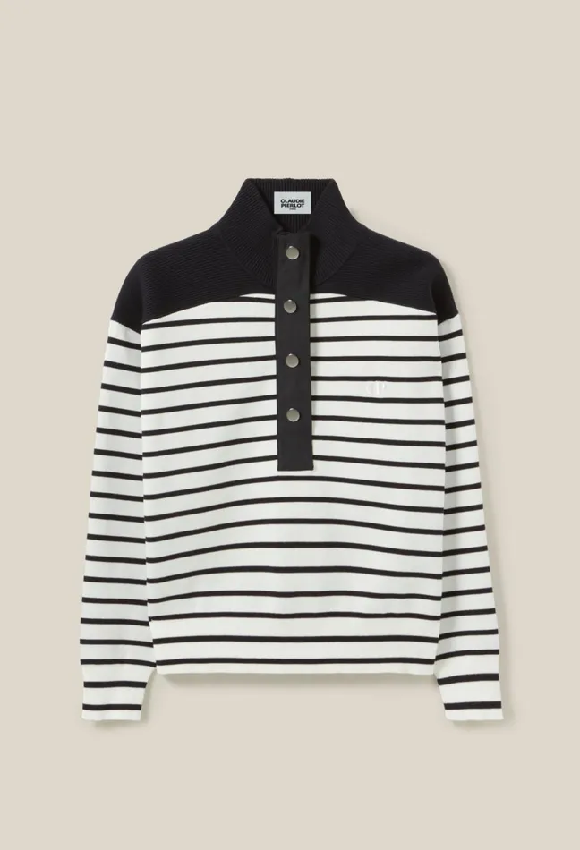 Claudie Pierlot Sweatshirt Minimum Marinire Dualcolor Women Sweatshirts Claudie Pierlot Sweatshirt Minimum Marinire Dualcolor Women Sweatshirts