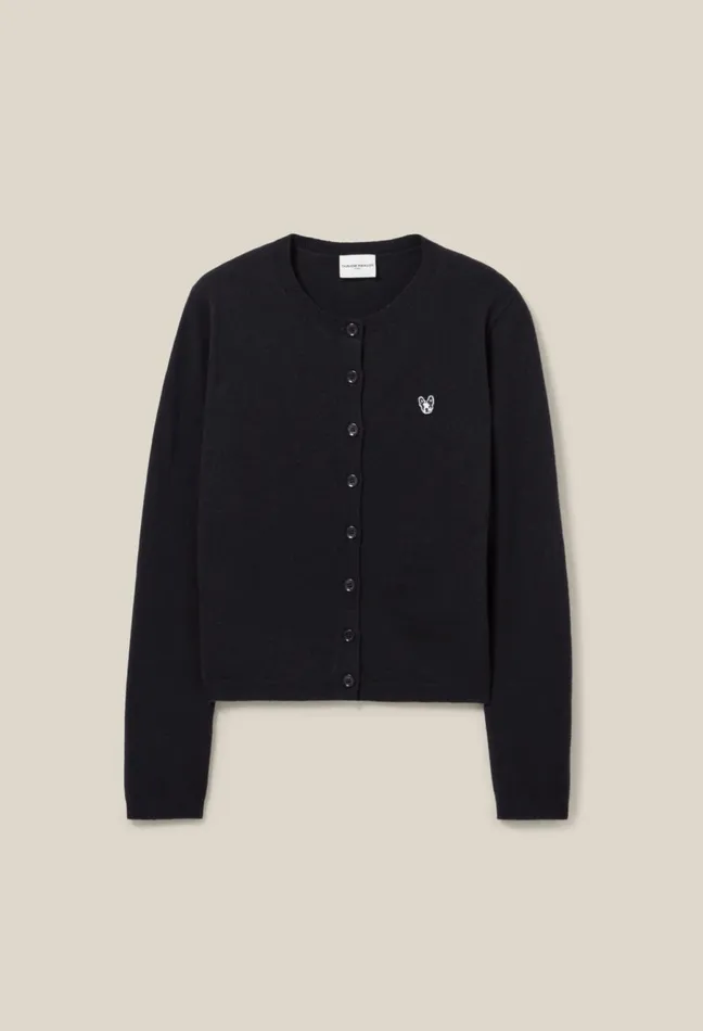 Claudie Pierlot Toto Jean Wool Cardigan Black Women Knitwear And Cardigans