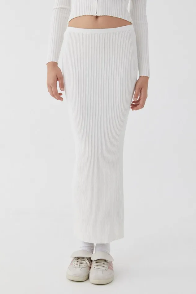 Clothing Supr Knitwear Kenzie Knit Maxi Skirt Meringue White