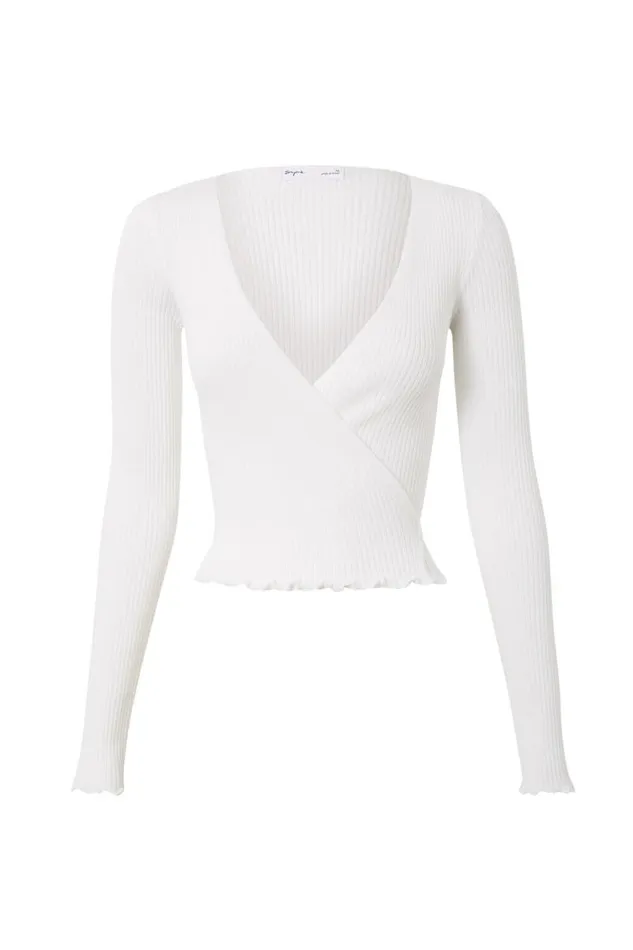 Clothing Supr Knitwear Lani Wrap Knit Top White