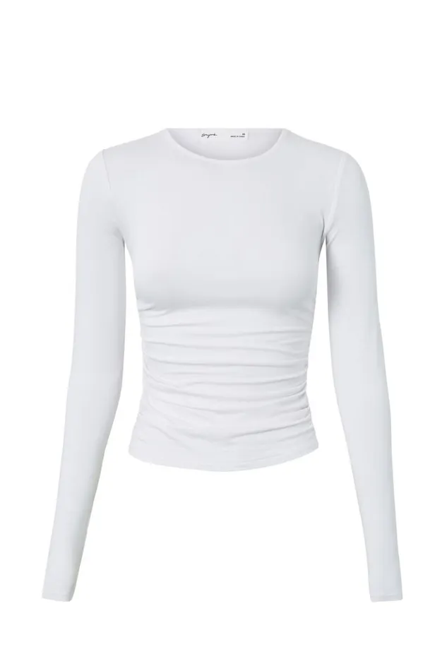 Clothing Supr Long Sleeve Tops Soft Brit Long Sleeve Top White