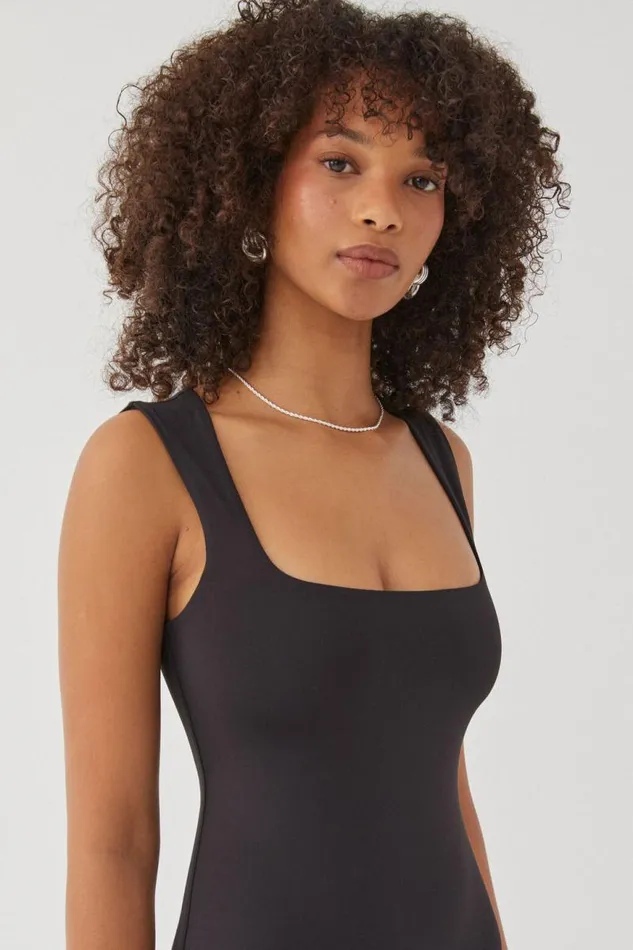 Clothing Supr Luxe Essentials Luxe Open Neck Maxi Dress Black