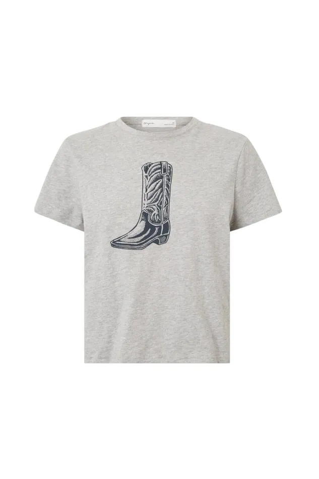 Clothing Supr T Shirts Everyday Graphic Tee Grey Marle Cowgirl