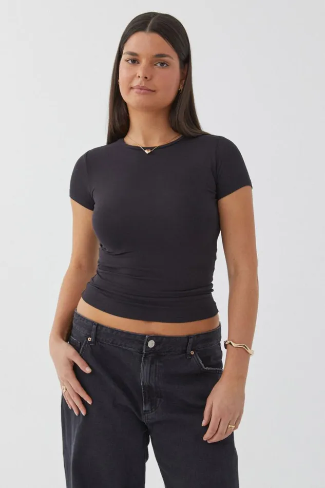 Clothing Supr T Shirts Soft Longline Tee Black