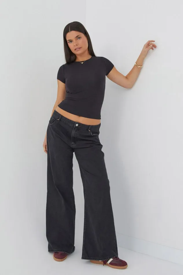 Clothing Supr T Shirts Soft Longline Tee Black