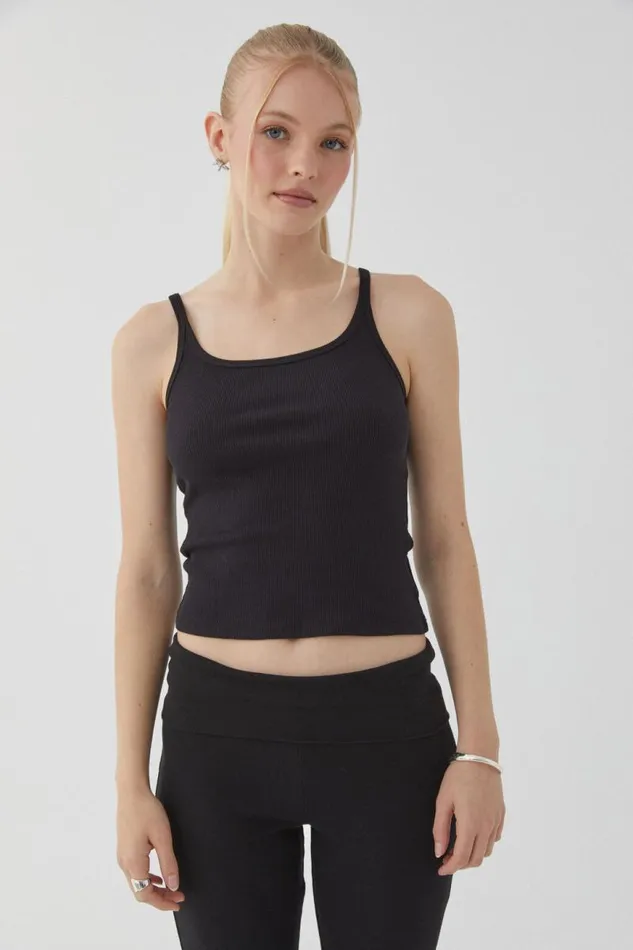 Clothing Supr Tank Tops Paris Scoop Neck Tank Black