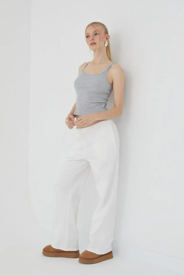 Clothing Supr Tank Tops Paris Scoop Neck Tank Grey Marle