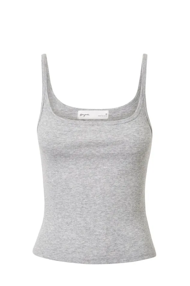 Clothing Supr Tank Tops Paris Scoop Neck Tank Grey Marle