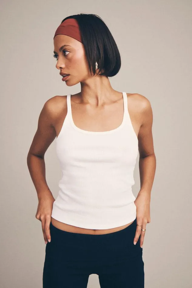 Clothing Supr Tank Tops Paris Scoop Neck Tank White