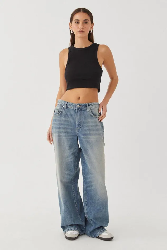 Clothing Supr Tank Tops Rib Cropped Tank Black