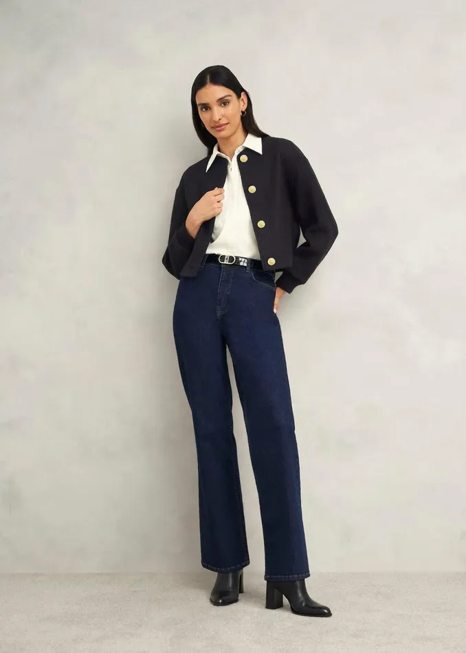 Coats and Jackets Women HOBBS Elsham Bomber Jacket With Wool Black