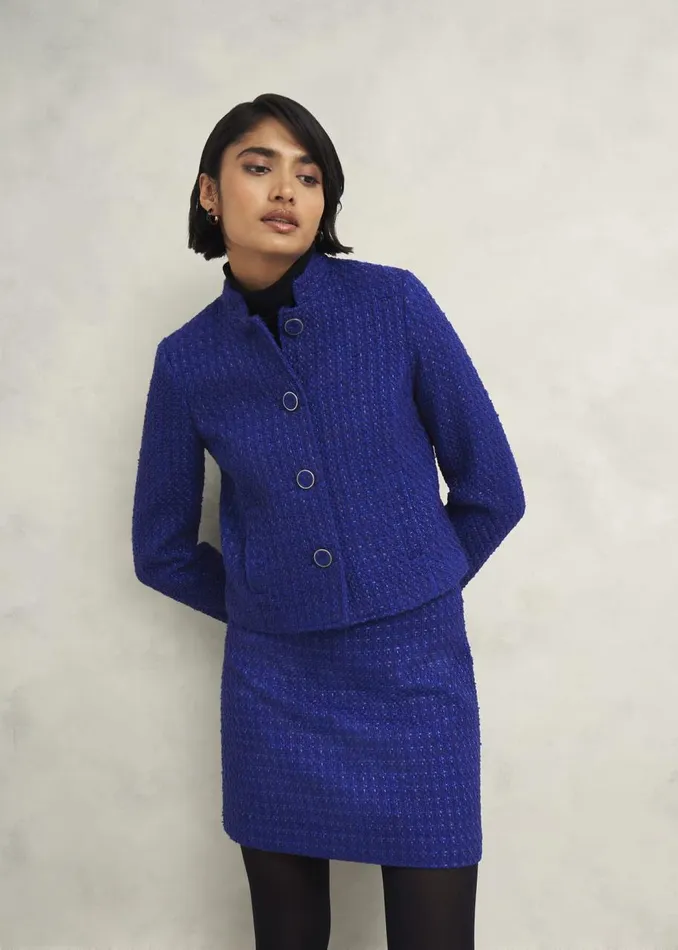 Coats and Jackets Women HOBBS Khloe Jacket With Wool Cobalt