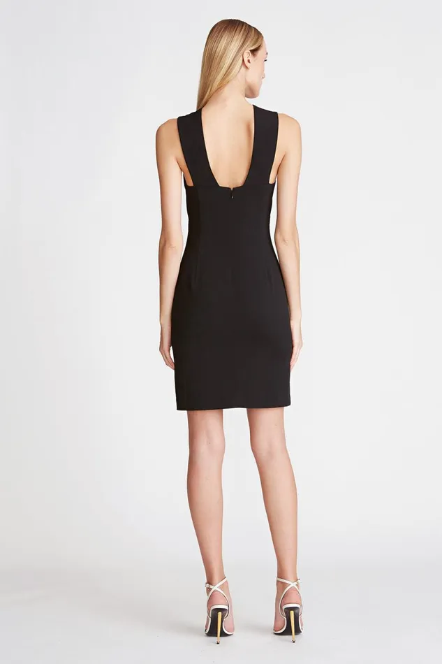 Cocktail Women Halston Andie Stretch Crepe Dress Jet Black