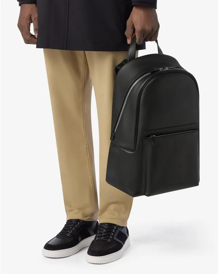 Corneliani Bags And Small Leather Goods Black Leather Backpack For Men 8211 Men