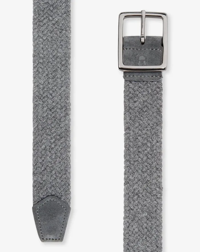 Corneliani Belts And Gloves Grey Weaved Fabric Belt For Men 8211 Men