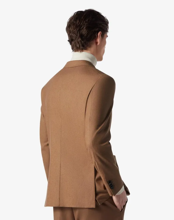 Corneliani Jackets Camel Beige Stretch Flannel Jacket For Men 8211 Men