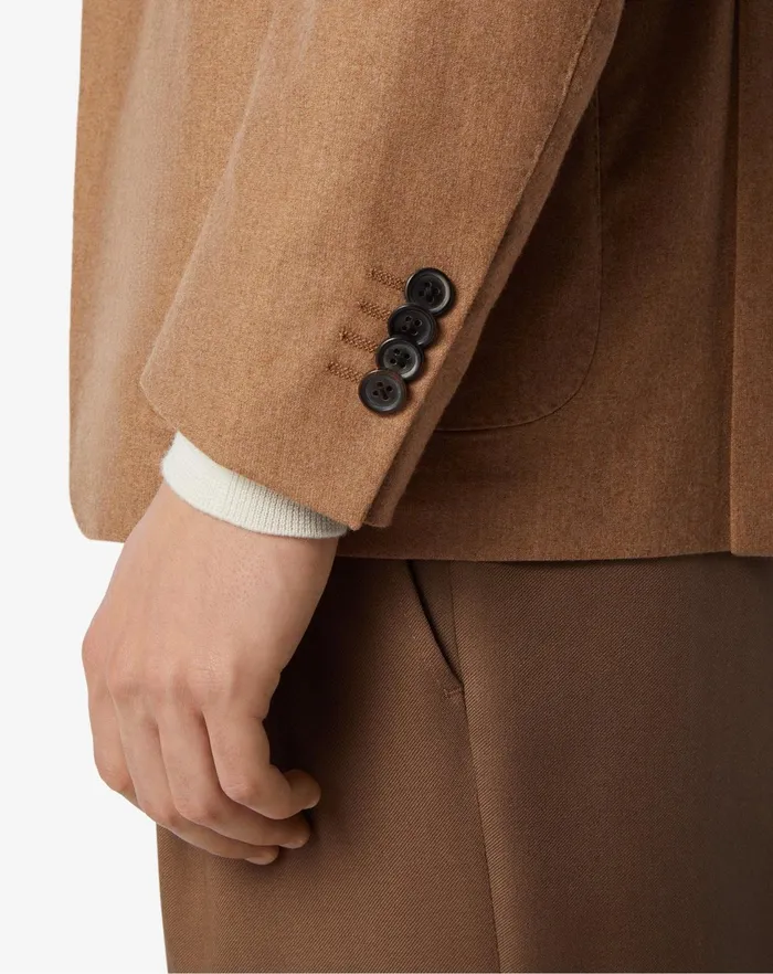 Corneliani Jackets Camel Beige Stretch Flannel Jacket For Men 8211 Men