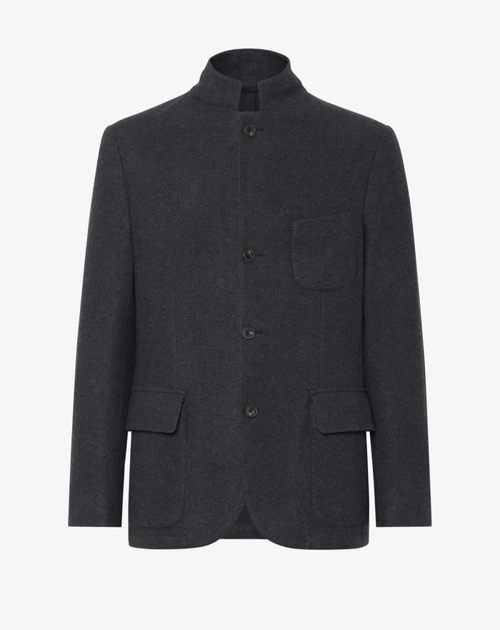 Corneliani Jackets Grey 4button Jersey Wool Jacket 8211 Men