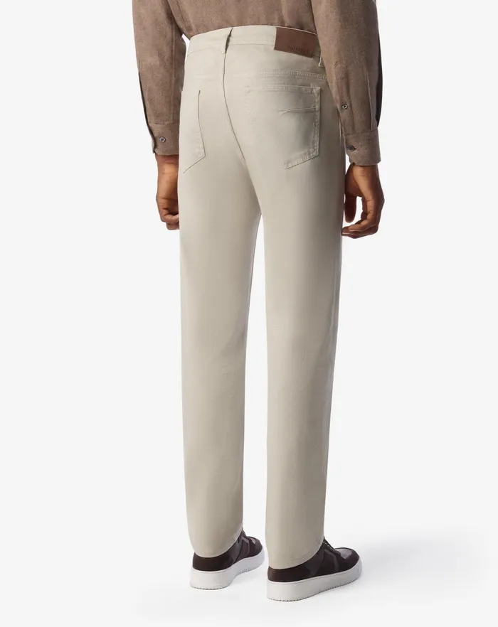 Corneliani Jeans and Slacks Ecru Stretch Gabardine 5pocket Trousers For Men 8211 Men