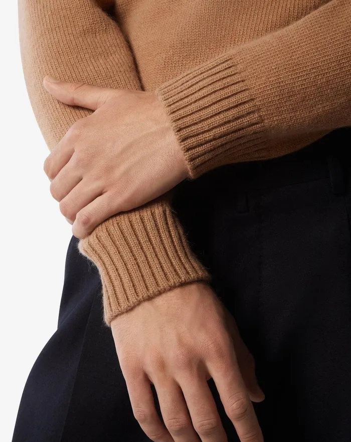 Corneliani Knitwear Beige Wool And Alpaca Crewneck Sweater 8211 Men