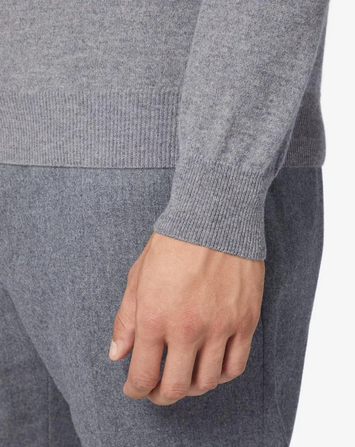Corneliani Knitwear Light Grey Turtleneck In Wool And Cashmere 8211 Men