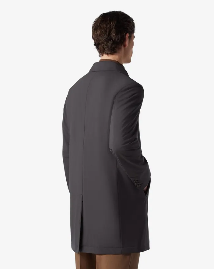 Corneliani Outerwear And Coats Dark Grey Technical Poplin Raincoat For Men 8211 Men