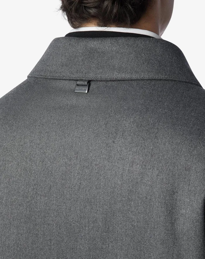 Corneliani Outerwear And Coats Melange Grey Flannel Overshirt For Men 8211 Men