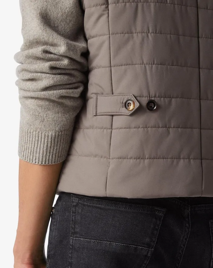Corneliani Outerwear And Coats Taupe Tecno Poplin Waistcoat 8211 Men