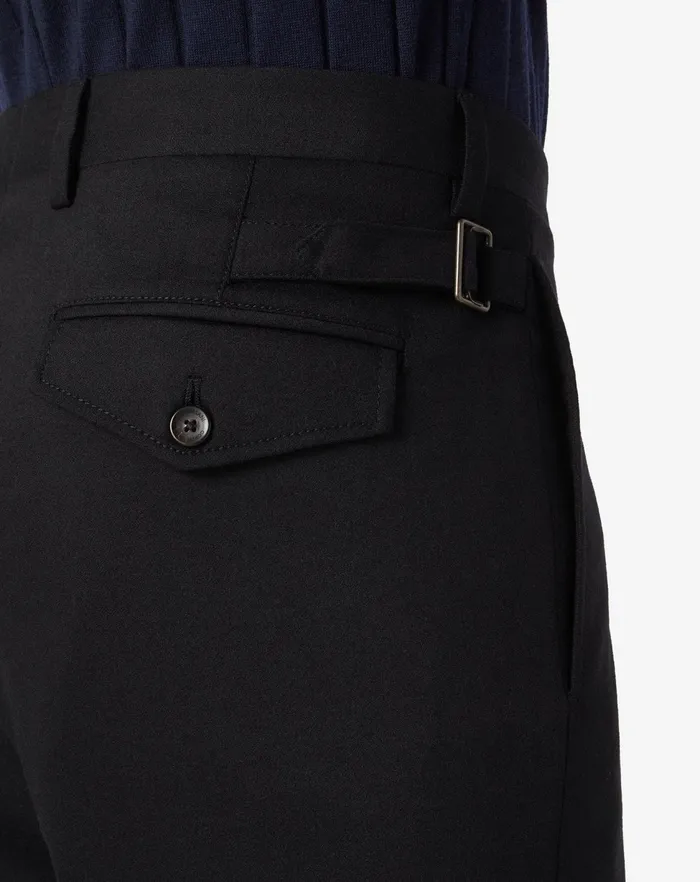 Corneliani Pants Black 1pleated Wool And Cashmere Trousers 8211 Men