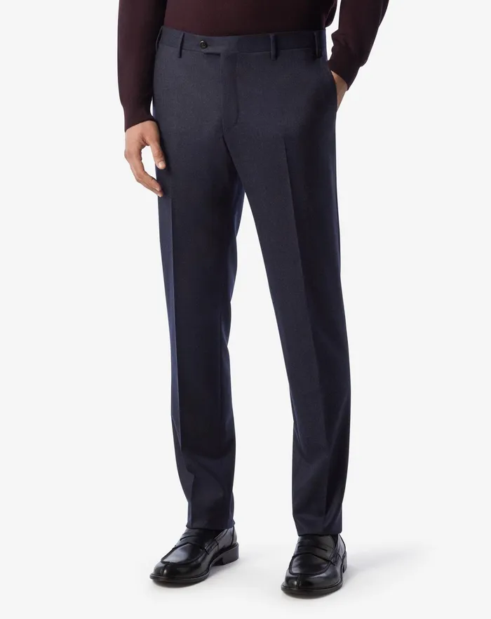 Corneliani Pants Blue Pure Wool Trousers For Men 8211 Men