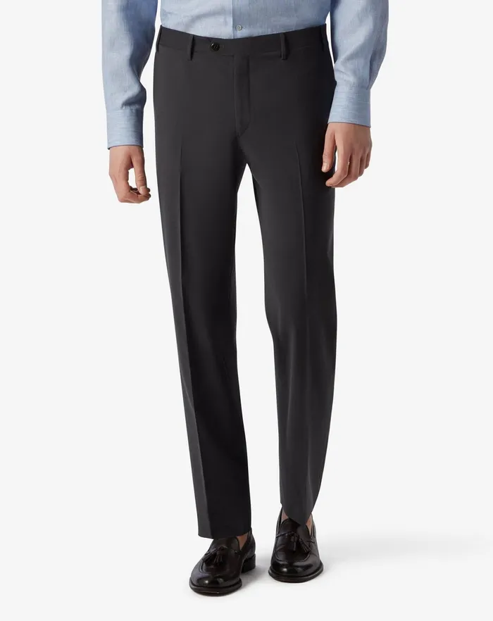 Corneliani Pants Dark Grey 120039s Stretch Wool Trousers 8211 Men