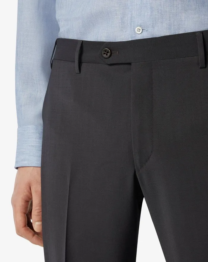 Corneliani Pants Dark Grey 120039s Stretch Wool Trousers 8211 Men