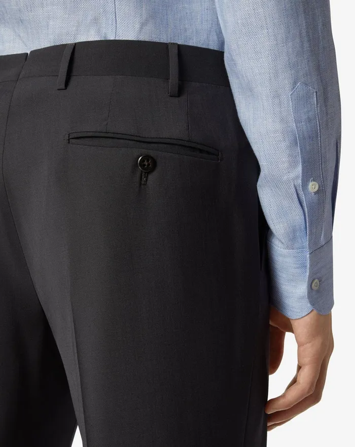 Corneliani Pants Dark Grey 120039s Stretch Wool Trousers 8211 Men