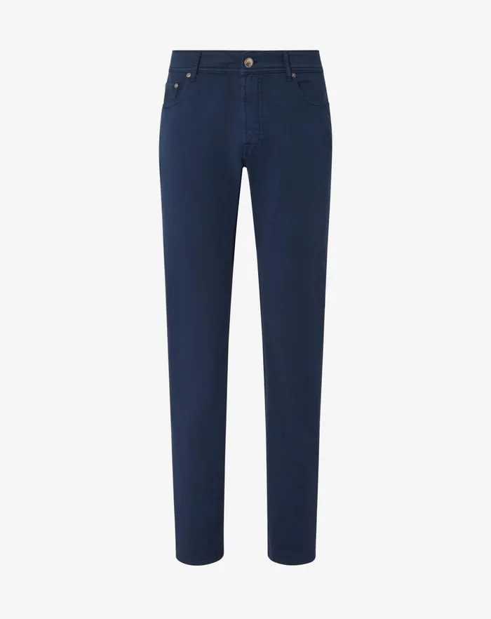 Corneliani Pants Navy Blue Stretch Gabardine 5pocket Trousers 8211 Men