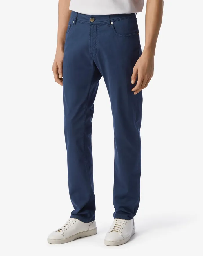 Corneliani Pants Navy Blue Stretch Gabardine 5pocket Trousers 8211 Men