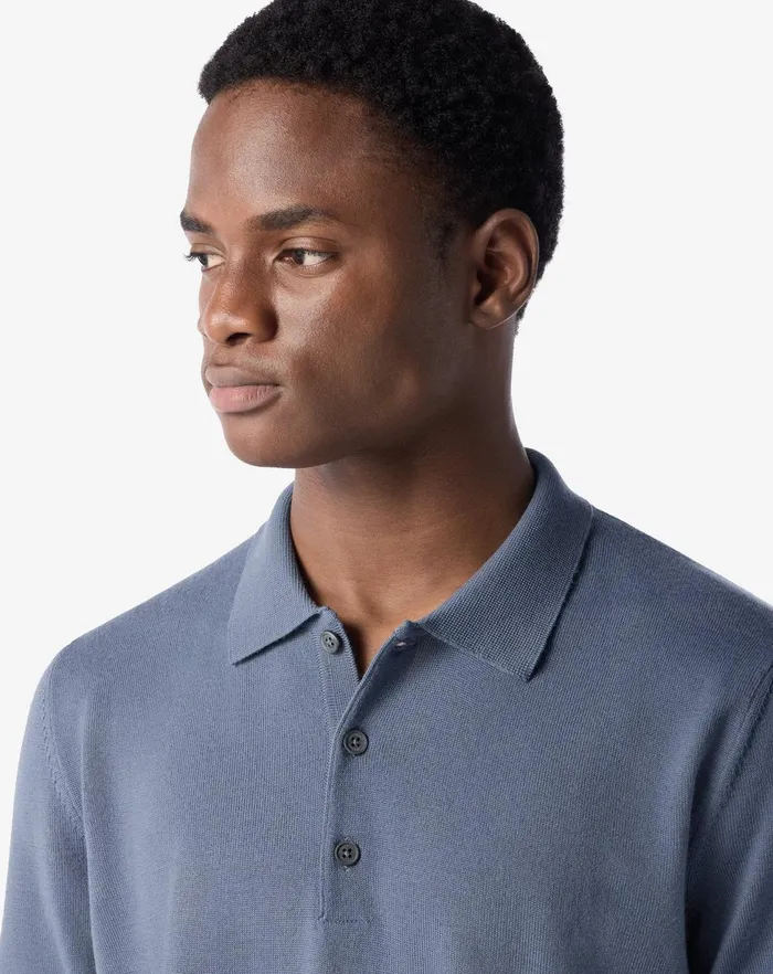 Corneliani Polos and TShirts Buttonup Polo Shirt In Extra Fine Merino Wool 8211 Men