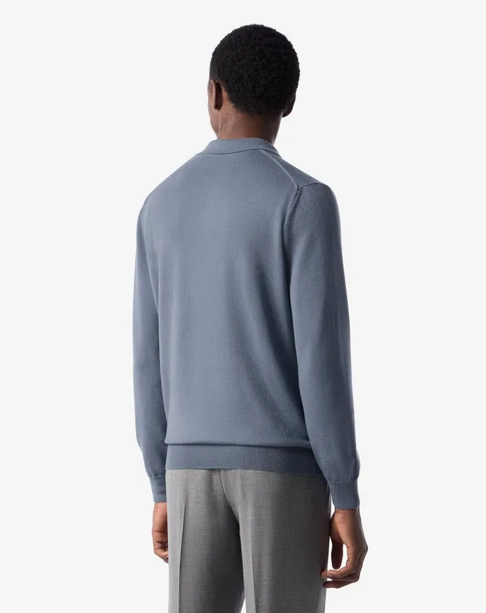 Corneliani Polos and TShirts Buttonup Polo Shirt In Extra Fine Merino Wool 8211 Men