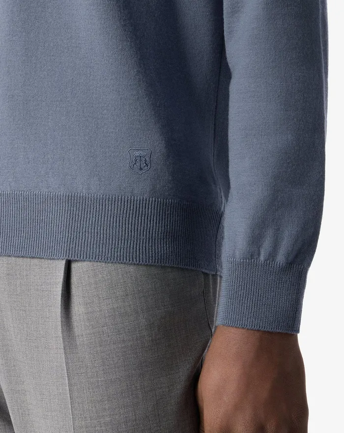 Corneliani Polos and TShirts Buttonup Polo Shirt In Extra Fine Merino Wool 8211 Men