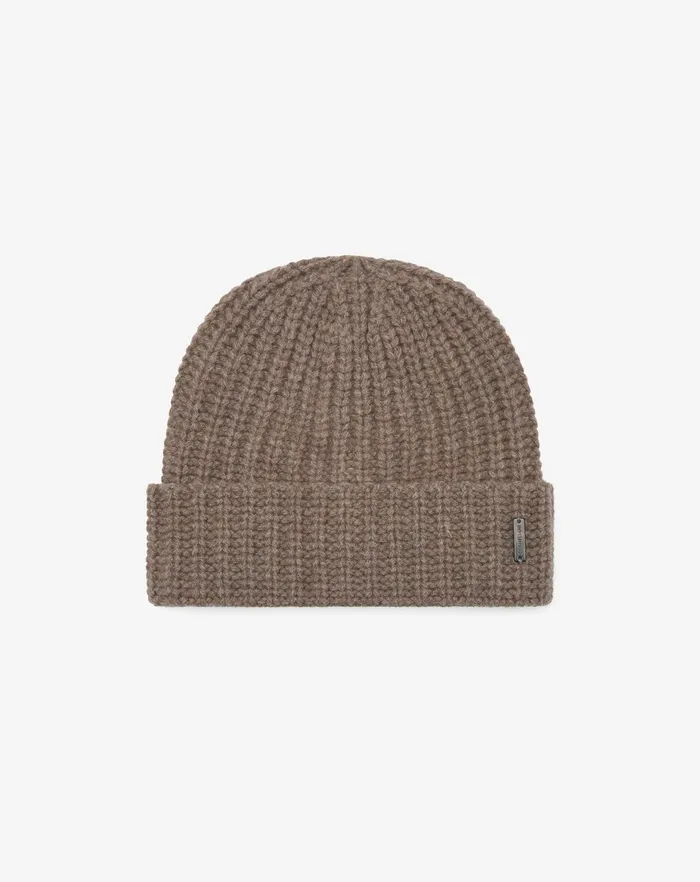 Corneliani Scarves And Hats Melange Hazelnut Wool And Cashmere Beanie Hat For Men 8211 Men