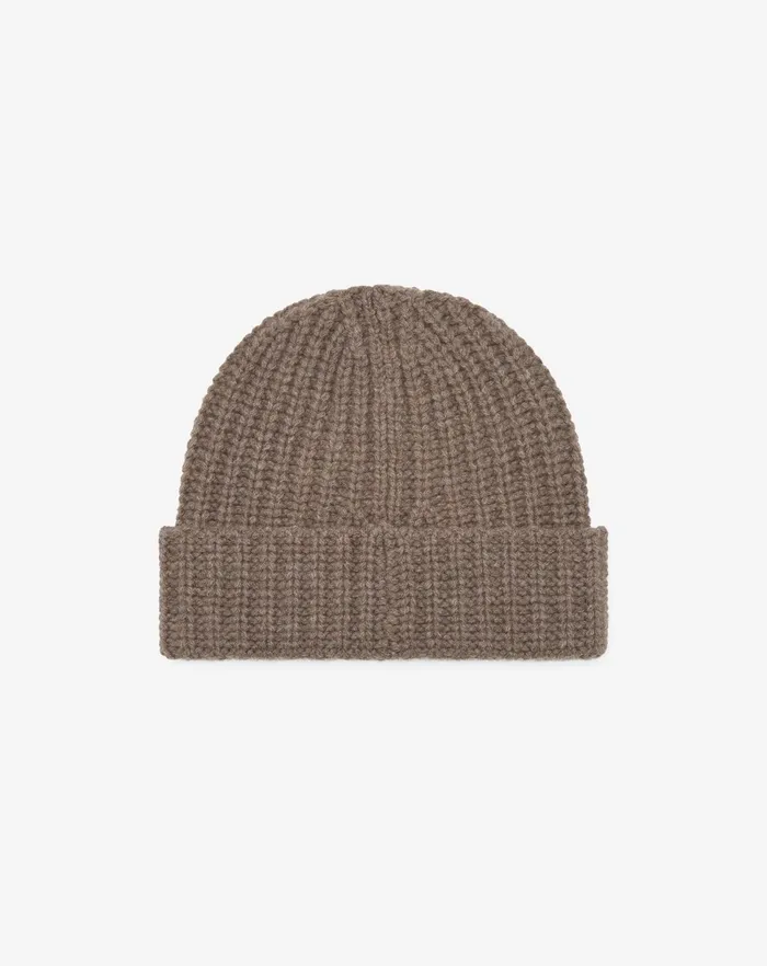 Corneliani Scarves And Hats Melange Hazelnut Wool And Cashmere Beanie Hat For Men 8211 Men