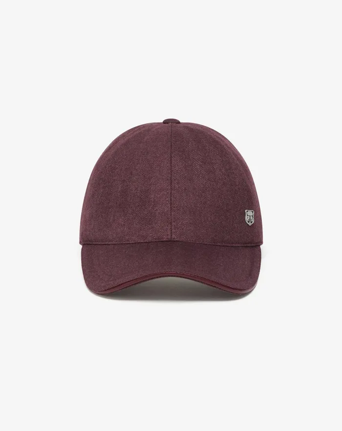 Corneliani Scarves And Hats Purple Wool Silk And Cashmere Baseball Cap For Men 8211 Men