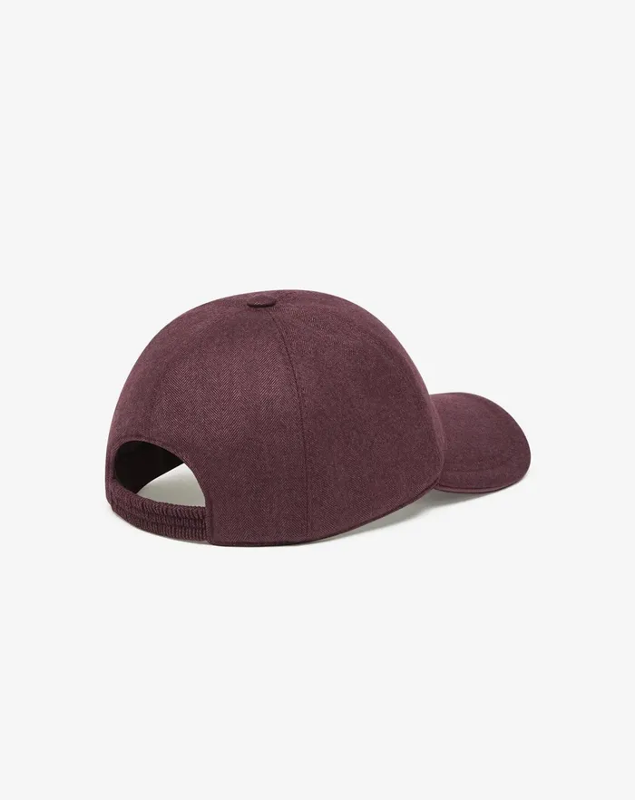 Corneliani Scarves And Hats Purple Wool Silk And Cashmere Baseball Cap For Men 8211 Men