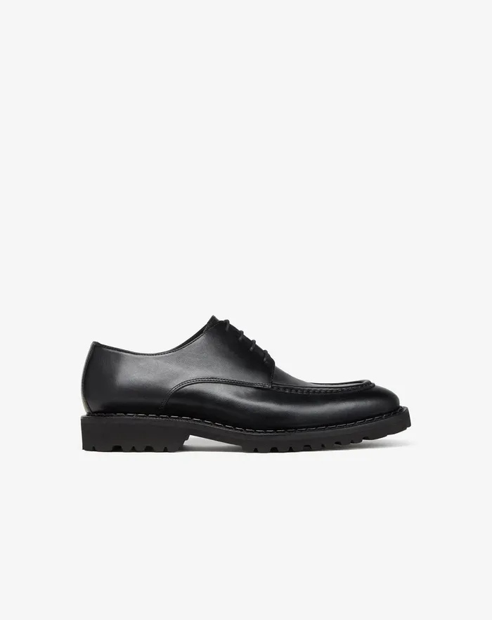 Corneliani Shoes Black Nappa Leather Derby Shoes 8211 Men