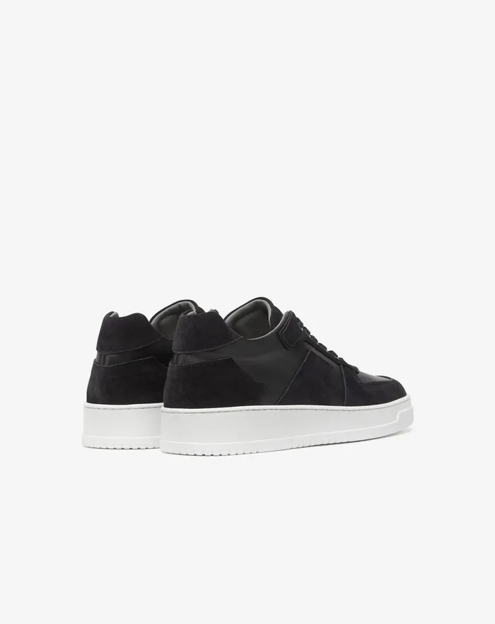 Corneliani Shoes Black Twotexture Nappa And Suede Trainers For Men 8211 Men