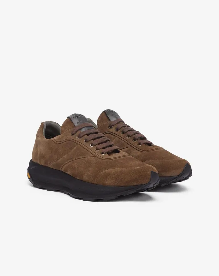 Corneliani Shoes Tobacco Brown Suede Running Shoes For Men 8211 Men